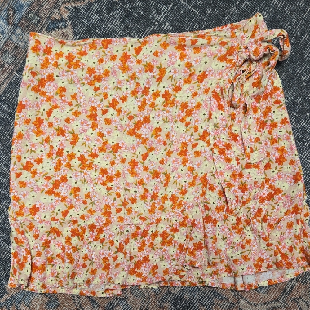 Floral Wrap Skirt